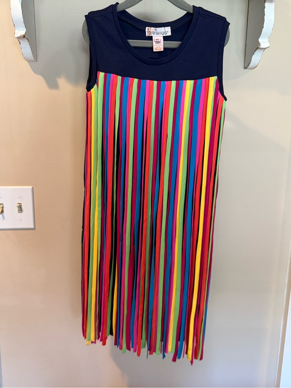 Rare Halabaloo Rainbow Fringe Dress